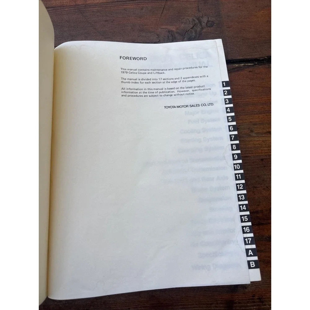 Toyota Celica 2979 Repair Manual